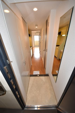 プレサンス難波リバーオアシスの玄関