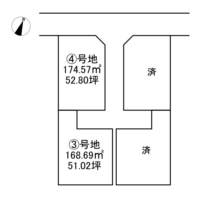 西条市石田318-14　4号地の土地図