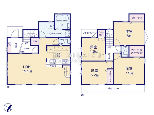 【間取り】 | 陽の光をたっぷりと浴びながら気持ち良く生活が出来ます。夢のマイホーム、夢ではなく実現出来ます！見学・ご相談等、お気軽にご連絡下さい。
