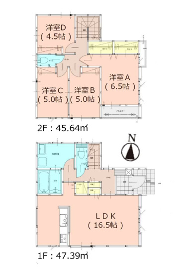【間取り】 | 春日市一の谷5丁目2期　3号棟（全4棟）【仲介手数料無料・0円】 | 平日、土日祝日もお好きな日時にご見学可能です。お気軽にお問合せ下さい。