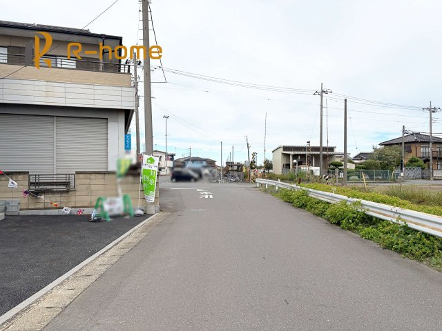 常総市山口第2　新築戸建て　1号棟の前面道路含む現地写真|堂々！建物完成♪実際のお部屋をご見学可能です♪
ご見学が一番の資料！お気軽にお問い合わせ下さい♪