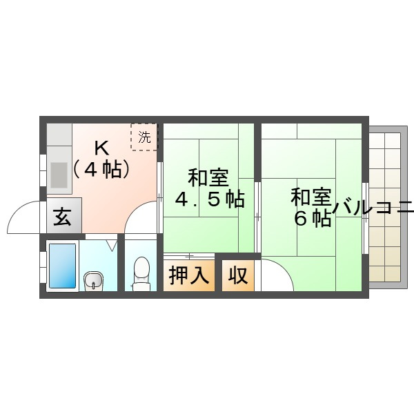 福禄荘の間取り