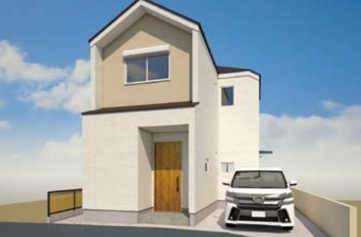 横浜市港南区上永谷１丁目新築戸建ての外観パース