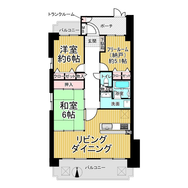 グラン・コート紫野の間取り
