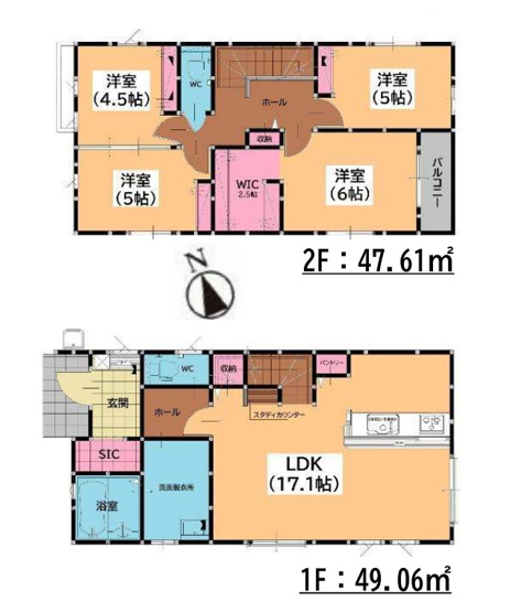 【間取り】 | 福岡市南区桧原5丁目1期　4号棟（全4棟）【仲介手数料無料・0円】 | 平日、土日祝日もお好きな日時にご見学可能です。お気軽にお問合せ下さい。