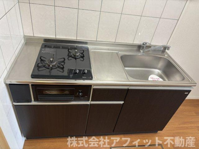 【キッチン】 | アジャート | 2口ガスコンロ