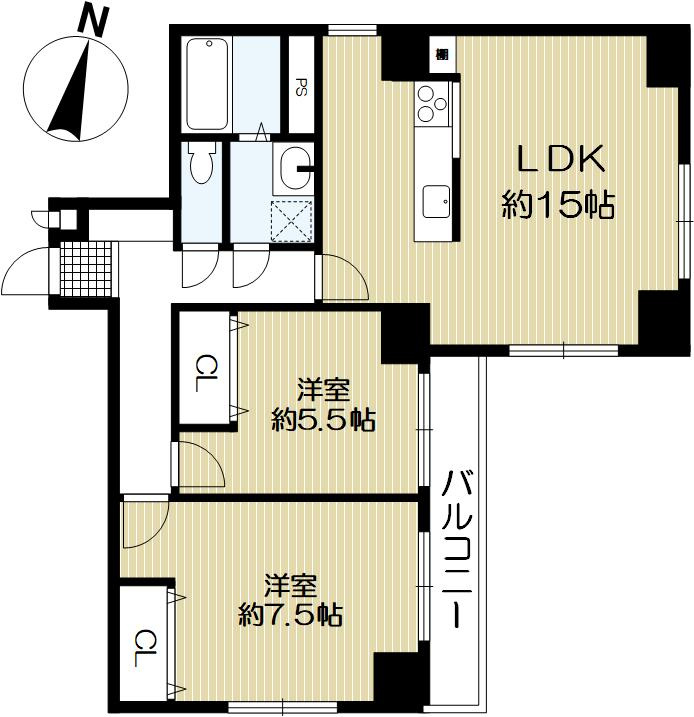 新神戸サンクレバーの間取り