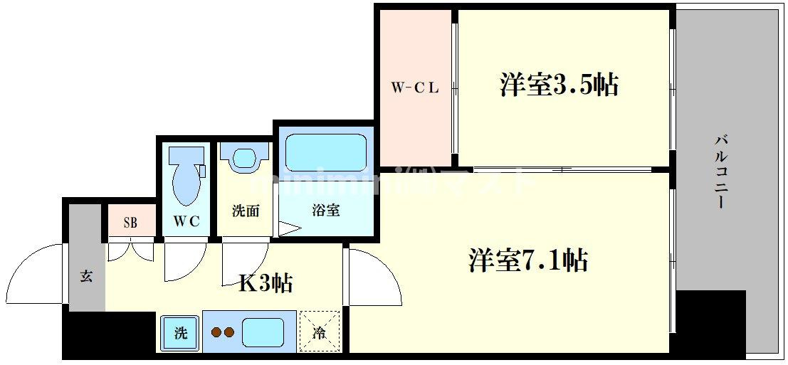 ファーストフィオーレ九条Ⅱの間取り