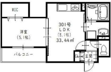 クリエオーレ神田中通Ⅱの間取り