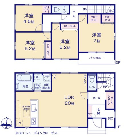 アーバンスタイル前橋市前箱田町1期　１号棟のトイレ|２階トイレです♪