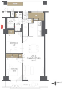 【間取り】メガロコープ平野３号棟 
