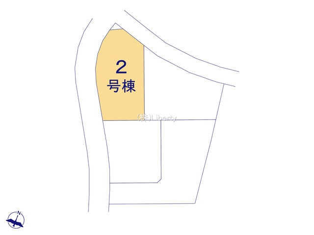 第1笠間市南友部　新築戸建　2号棟の区画図