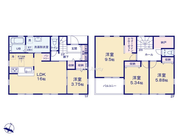 第1笠間市南友部　新築戸建　1号棟