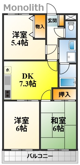 グランエクセル 和泉の間取り