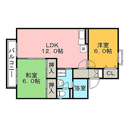 コーポ築揚の間取り