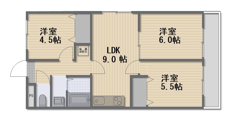 アクセスワケの間取り