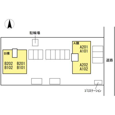 パレーシャル平野　A棟の区画図