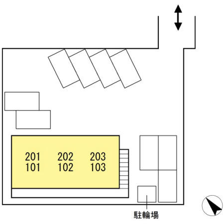 プレジール山河の区画図