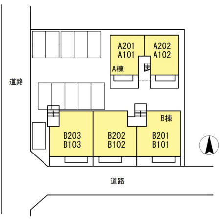 マルベリーＭ　A棟の区画図