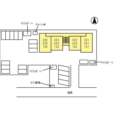 リバーサイド久米の区画図