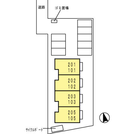 ルピナス高柳東町３の区画図