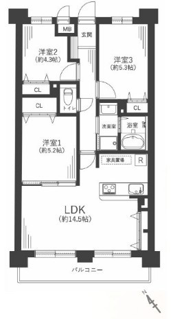 【間取り】 | 藤和ハイタウン西宮