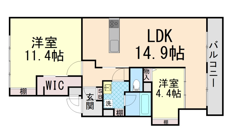 アプリーレ住吉本町の間取り