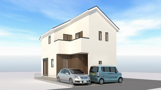 練馬区大泉町４丁目の新築一戸建の外観パース| 