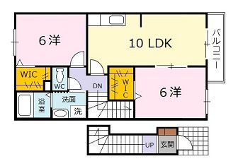 安芸高田市吉田町国司のアパートの間取り