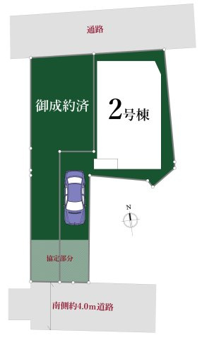 北区神谷1丁目 全2棟 2号棟の区画図