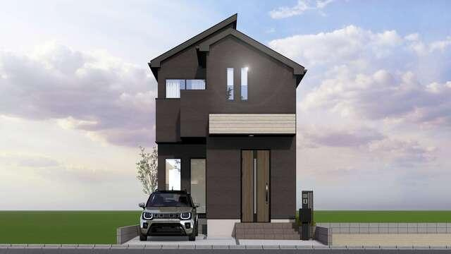 足立区西伊興１丁目の新築一戸建の外観パース| 