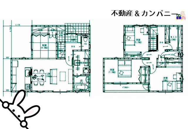 LAVIE余戸西2502B　余戸西5丁目の新築戸建の間取り