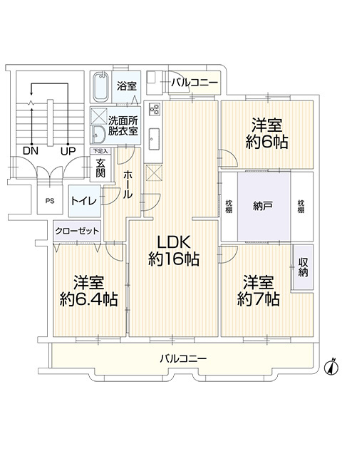 奈多団地24号棟の間取り
