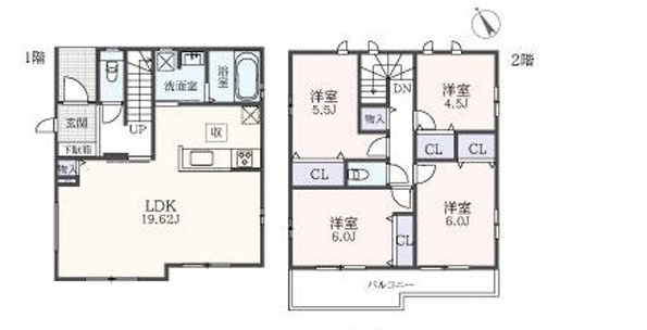 高座郡寒川町小動　新築戸建　A号棟の間取り|4LDK☆