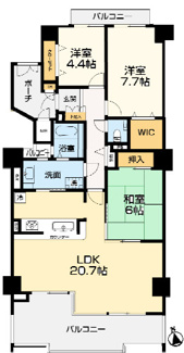 【間取り】 | 移瀬ガーデンハイツ | ファミリー様におすすめのゆったりとした３LDKの間取りです♪