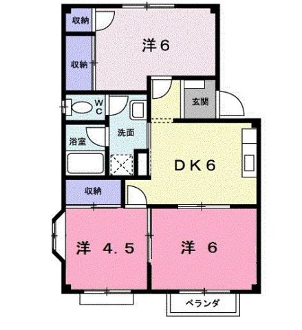 エルディム落合南Ａの間取り