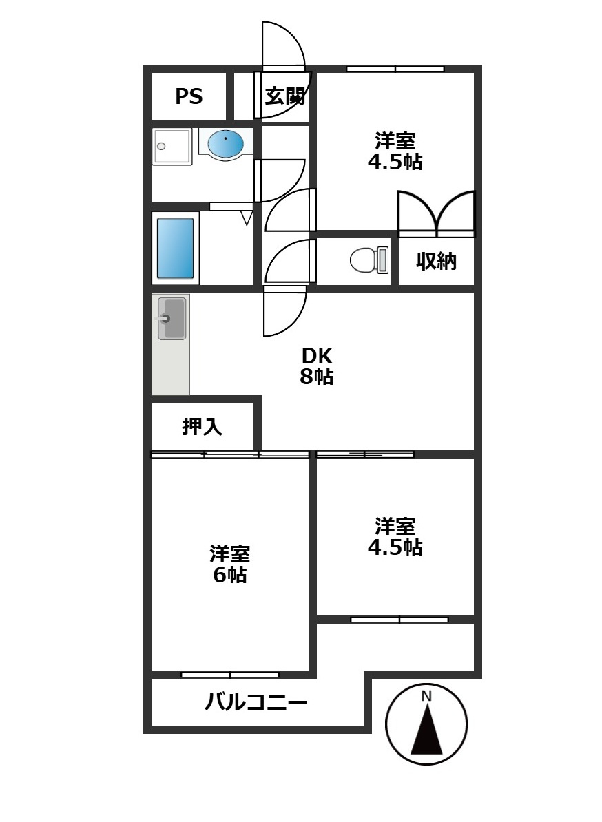 セザール春日部の間取り