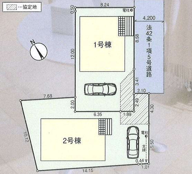新築/新座市馬場3丁目　第21全２棟の区画図|駐車場あり（車種による）