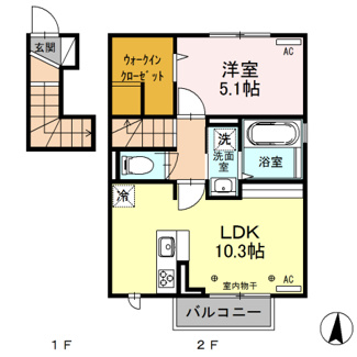 【間取り】 | カーサ クラシオン　Ｂ
