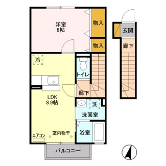 【間取り】 | サンビレッジ戸祭　Ｂ