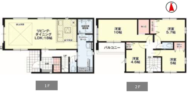 【間取り】 | LIGARE　瀬上町６期　１号棟 | ★内覧予約で新米4kg★