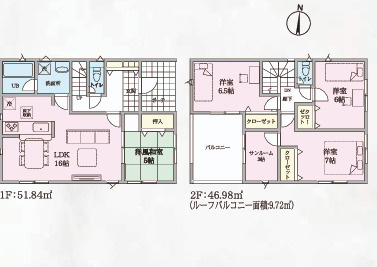 寄居町赤浜　第6　新築一戸建て　クレイドルガーデン　01の間取り