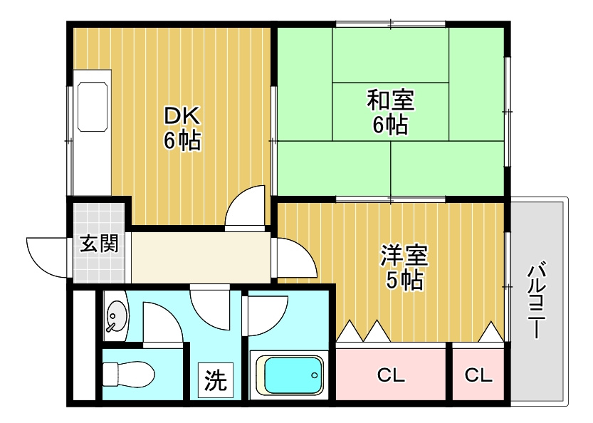 枚方市香里ヶ丘１２丁目一棟マンションの間取り