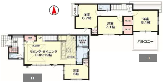 【間取り】 | LIGARE　瀬上町６期　２号棟 | ★内覧予約で新米４kg★
