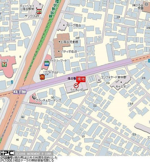 ライオンズマンション中野東の地図