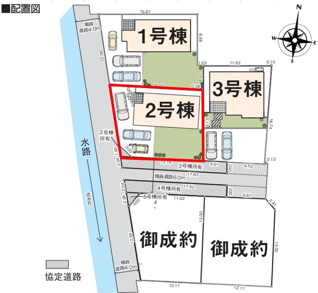 いろどりアイタウン宇都宮市細谷町　2号棟の区画図|2号棟