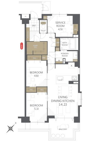 【間取り】メゾン・フィオーレ上足洗 