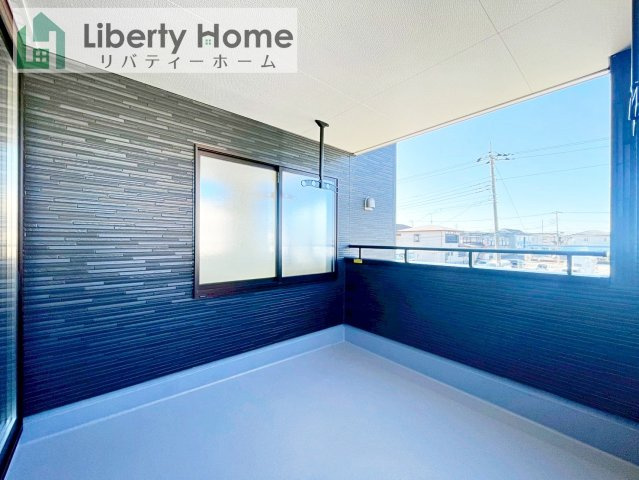 大洗町五反田3期　新築戸建　1号棟のバルコニー