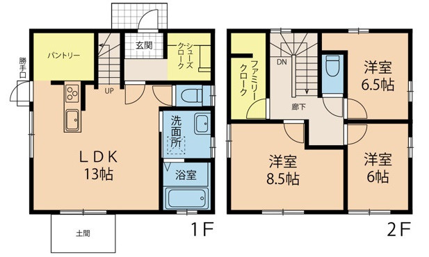広島市安佐南区伴北７丁目　中古一戸建ての間取り