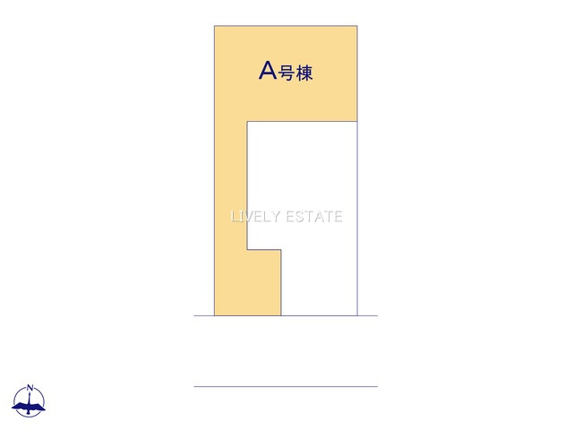 草加市稲荷4丁目 新築分譲住宅 全2棟 A号棟の区画図